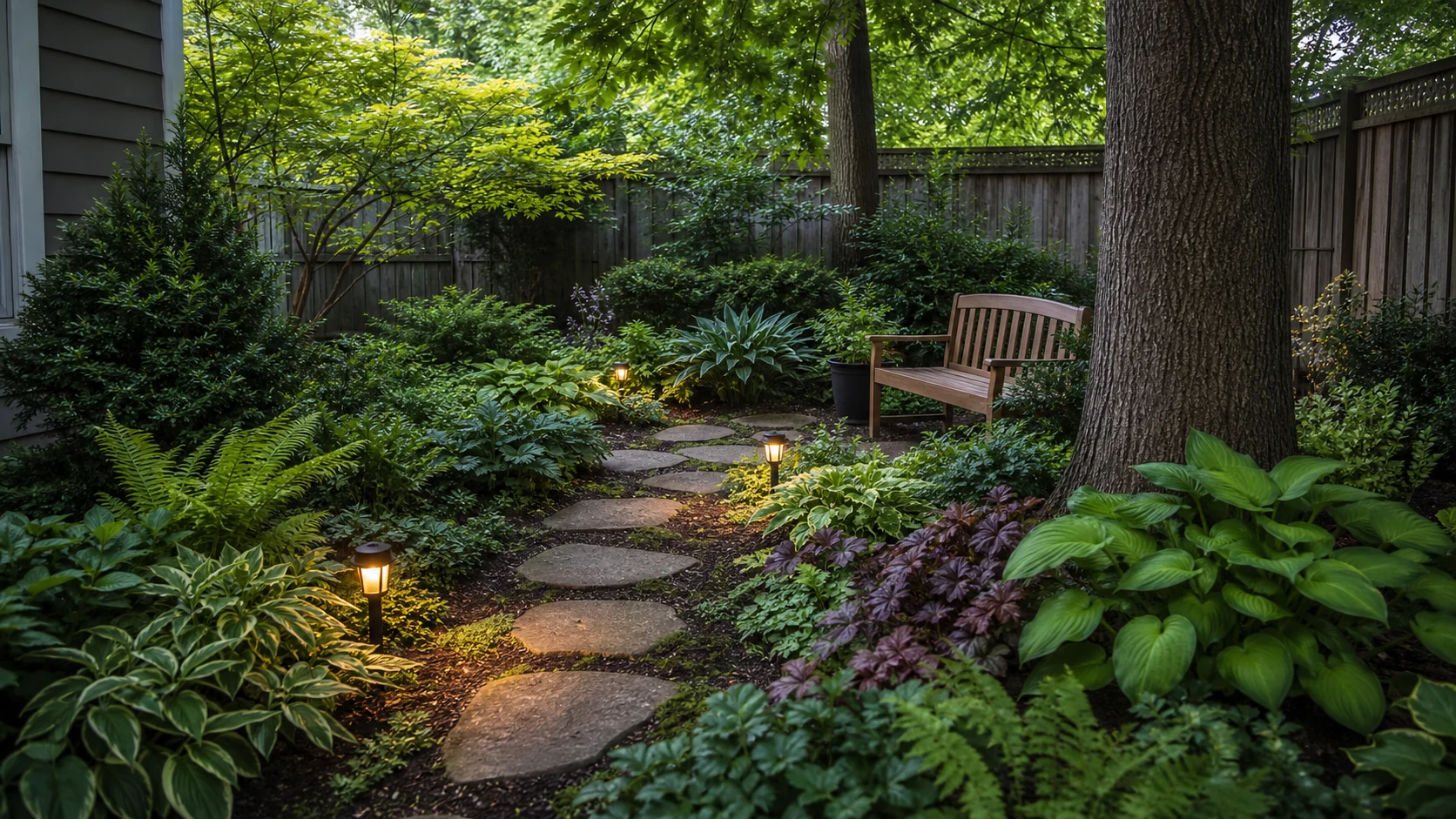Small Shady Backyard Ideas: Layout Plans, Plants & Lighting Tips