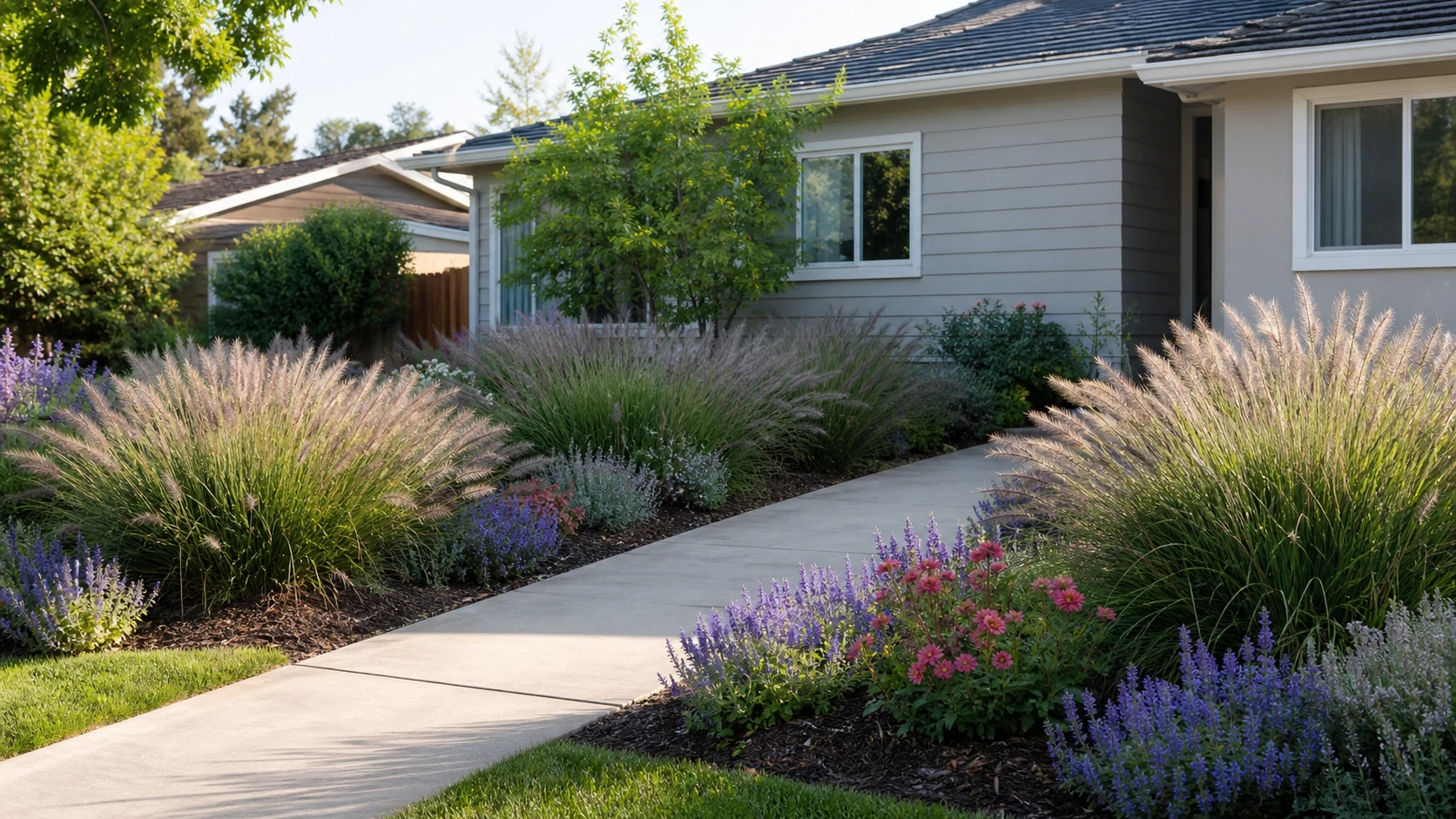 Front Yard Fountain Grass Ideas: Low-Maintenance Borders and Beds