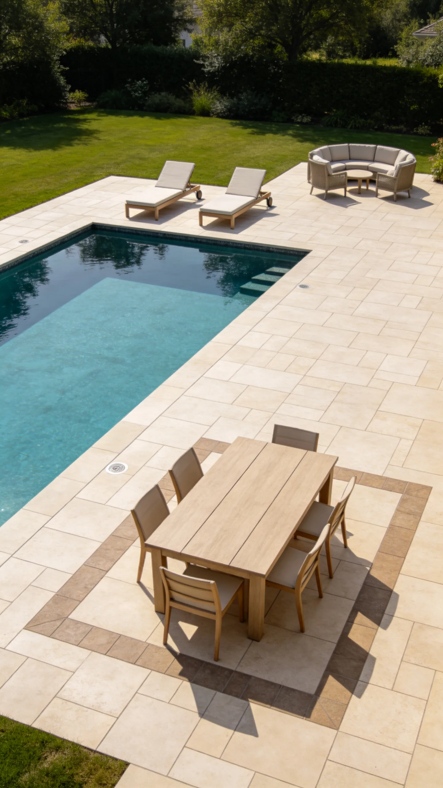 1. Build a Large Paver Patio With Defined Furniture Zones