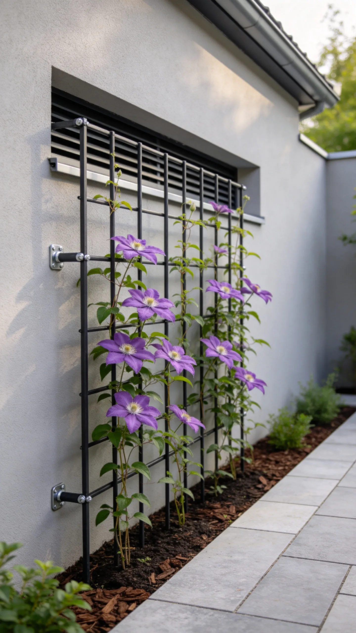 8. Add a Slim Trellis for Climbing Plants