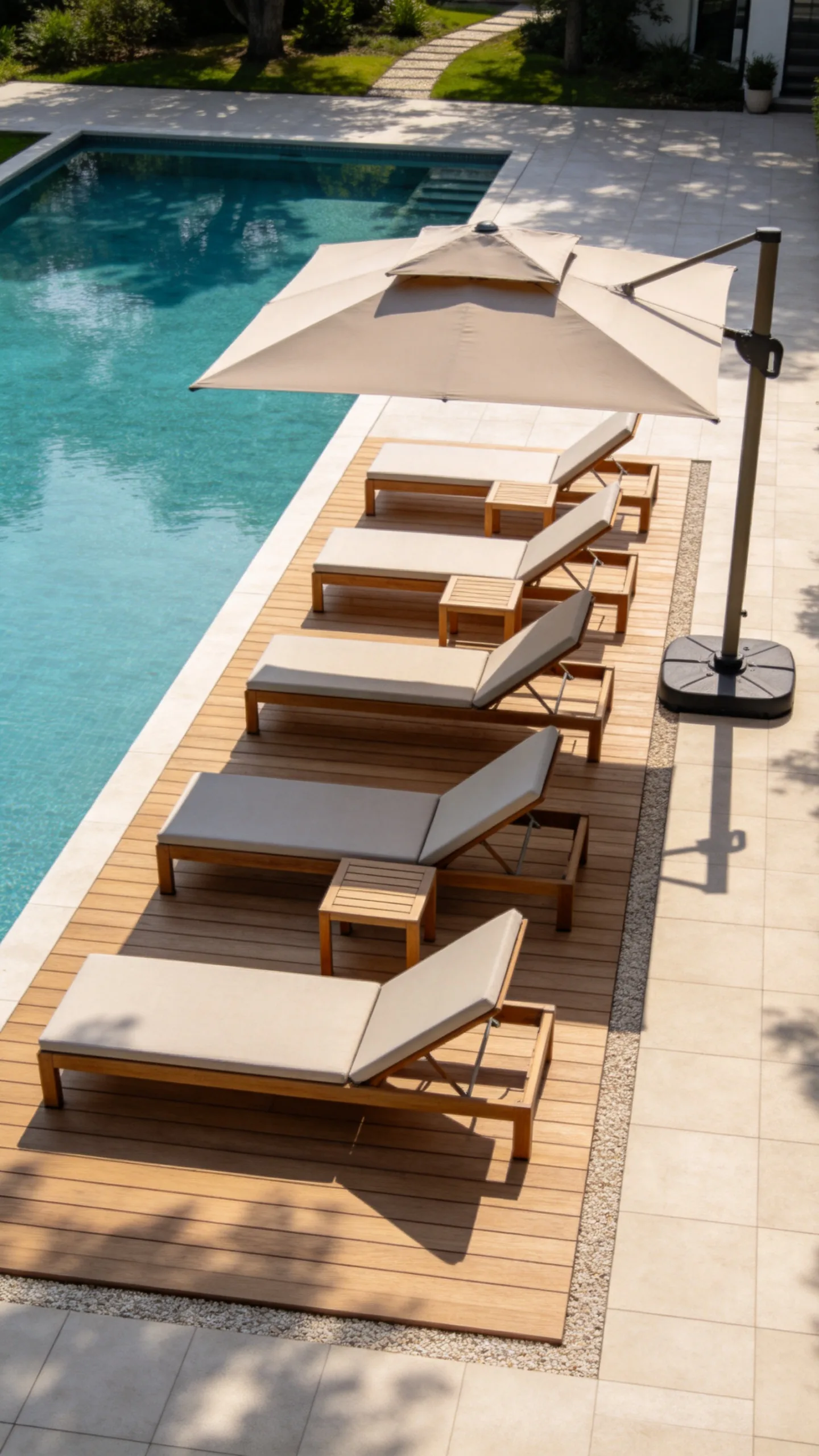 11. Arrange Chaise Lounges on a Dedicated Sun Deck