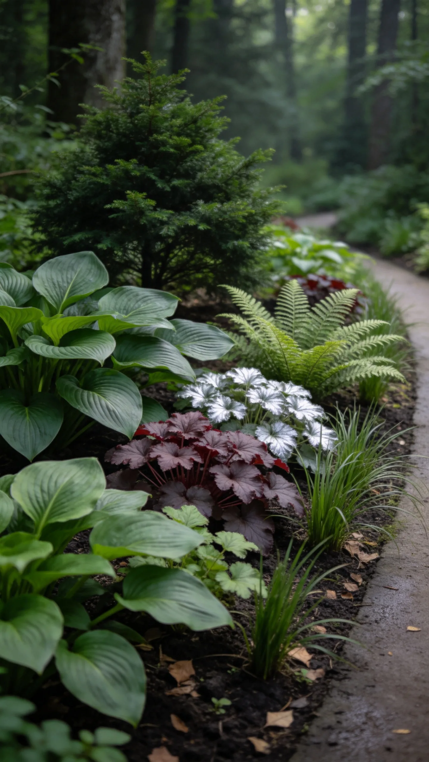 13. Make a Shaded Fern and Foliage Bed