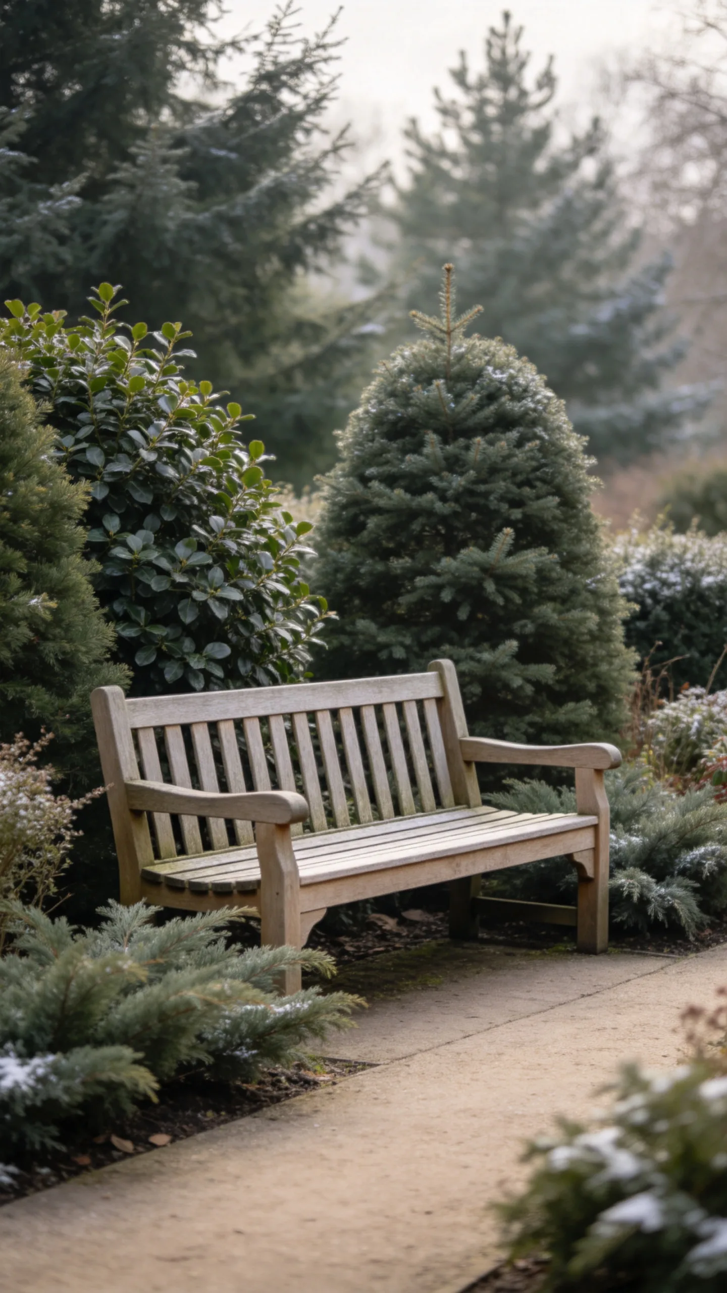 18. Wrap a Bench With Evergreen Planting