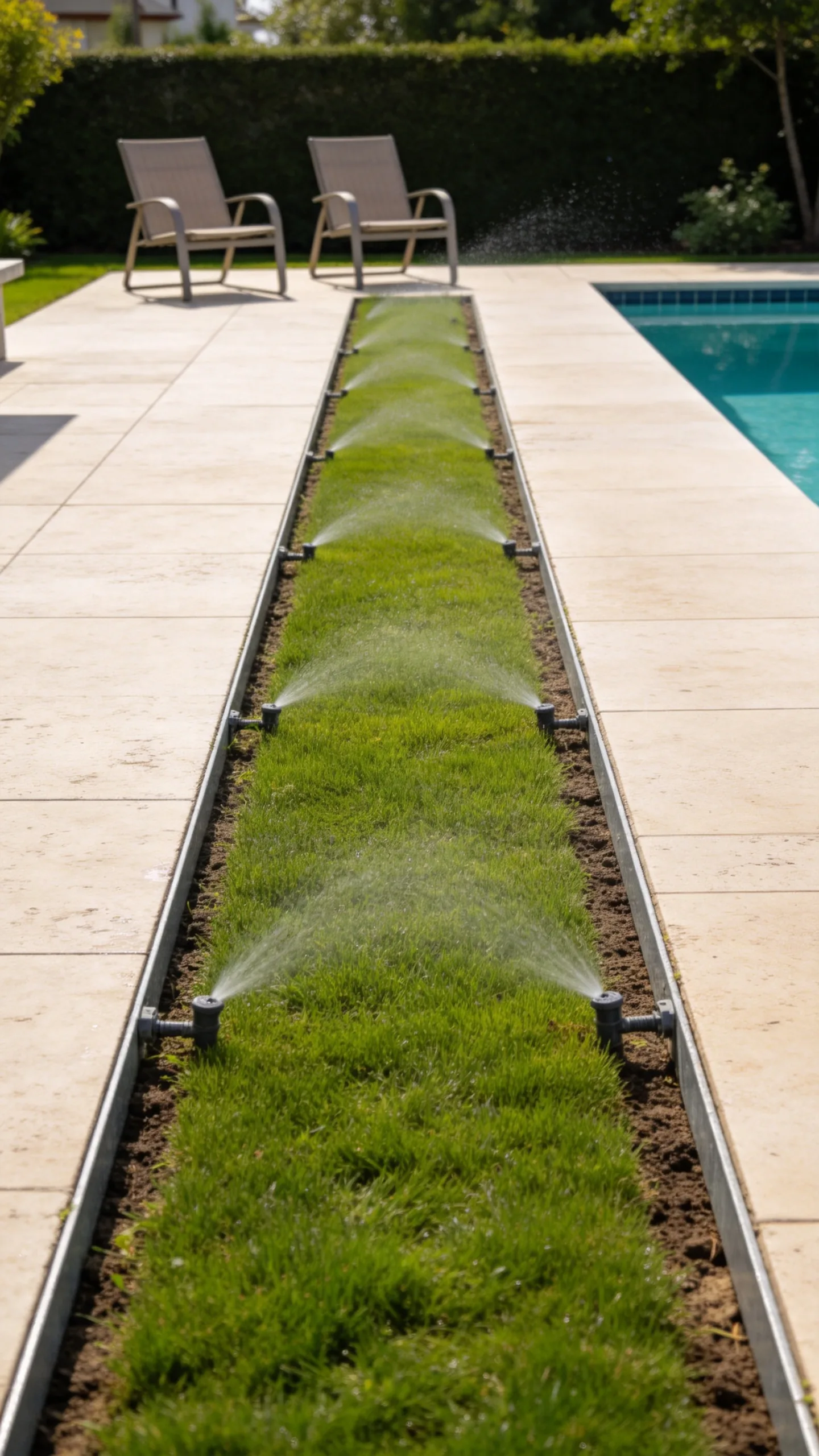 19. Add a Narrow Lawn Strip for Flexible Recreation